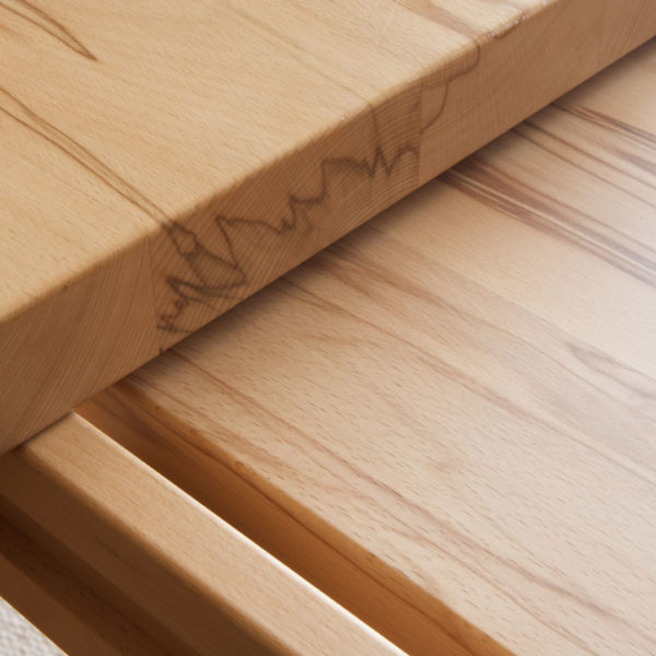 Esszimmer in Kernbuche als Eckbank mit Ausziehtisch