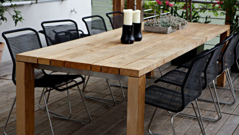 Gartenmöbel aus Eiche rustikal